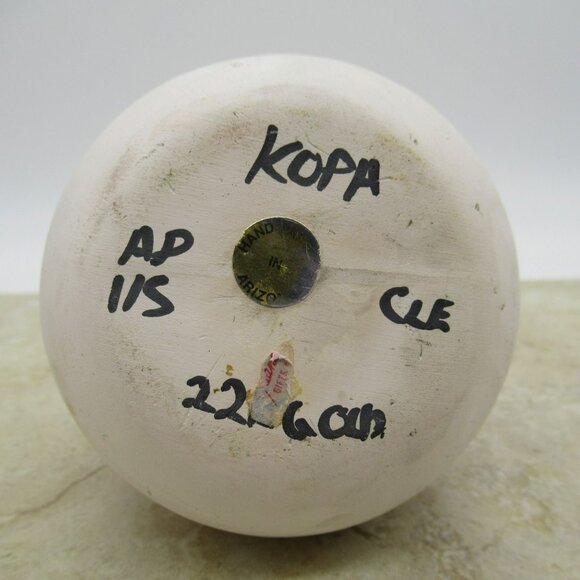 KOPA Vase Native American Pottery Pink Turquoise Blue 22k Gold Mesa Arizona NA - Picture 3 of 11